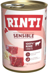 RINTI 6x400g RINTI Sensible Marha & rizs nedves kutyaeledel