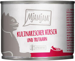  MjAMjAM 24x200g MjAMjAM nedves macskatáp - Ízletes szarvas és pulyka friss áfonyával