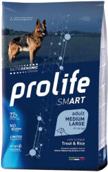 Prolife 2x12kg Prolife Smart Adult Medium / Large Breed pisztráng & rizs száraz kutyatáp