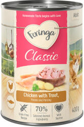 Feringa 6x400g Feringa Classic Meat Menü Csirke & pisztráng nedves macskatáp