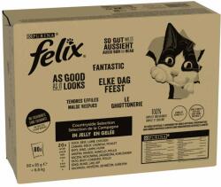 FELIX 80x85g Felix Fantastic fiinom húsválogatás nedves macskatáp
