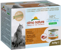 Almo Nature 4x50g Almo Nature HFC Natural Light Csirke & tonhal nedves macskatáp
