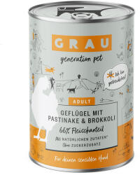 Grau 6x400g GRAU szárnyas, pasztinák & brokkoli nedves kutyatáp