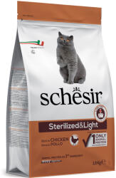 Schesir 2x1, 5kg Schesir Sterilized & Light csirke száraz macskatáp