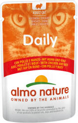 Almo Nature Daily 12x70g Almo Nature Daily Menu nedves macskatáp-Csirke & marha