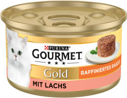 Gourmet 12x85g Gourmet Gold rafinált ragu lazac nedves macskatáp
