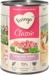 Feringa 12x400g Feringa Classic Meat Menü Lazac & pulyka nedves macskatáp
