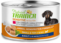 Natural Trainer 24x150g Natural Trainer Sensitive No Gluten Small & Toy Adult nyúl nedves kutyatáp