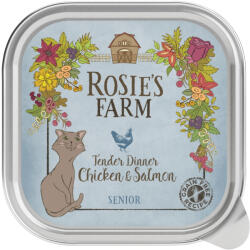 Rosie's Farm 32x100g Rosie's Farm Senior nedves macskatáp- Senior: csirke & lazac