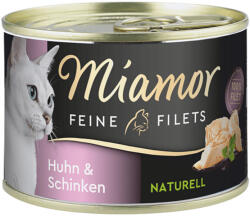 Miamor 6x156g Miamor Naturelle finom csirke & sonka filék nedves macskatáp