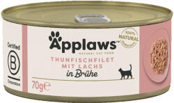 Applaws 6x70g Applaws tonhalfilé & lazac hallében nedves macskatáp