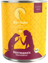 Herrmanns 6x800g Herrmann's Classic Bio Menü Bio csirke & bio rizs étrend-kiegészítő eledel