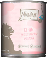  MjAMjAM 24x800g MjAMjAM Kitten gazdaságos csomag - Szaftos csirke lazacolajjal nedves macskatáp