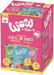  WOW Cat 24x85g WOW Cat Filets in Sauce nedves macska eledel - Vegyes csomag (3 fajta)