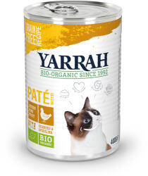 Yarrah 6x400g Yarrah Bio pástétom bio csirke nedves macskatáp