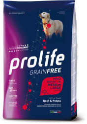 Prolife Multipack megtakarítás! 2 x Prolife - 2 x 10 kg Grain Free Adult Sensitive Medium/Large Marhahús és burgonya gabonamentes felnőtteknek