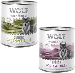 Wolf of Wilderness Wolf of Wilderness Senior - Duo-Protein gazdaságos csomag 24 x 800 g - Vegyes csomag