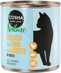 Cosma 6x280g Cosma Nature nedves macskatáp - Csirke, tonhal & sajt