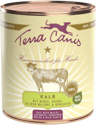 Terra Canis 12x800g Terra Canis Borjú, köles, uborka, sárgadinnye & medvehagyma nedves kutyatáp