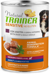 Natural Trainer 12x400g Natural Trainer Pate Monoproteico Medium & Maxi Adult nedves kutyatáp - Kacsa & teljes kiőrlésű gabona