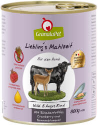 GranataPet 12x800g Liebling´s Mahlzeit Vad & Angus marha nedves kutyatáp