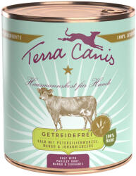 Terra Canis 6x800g Terra Canis gabonamentes Borjú & petrezselyemgyökér, mangó & ribizli nedves kutyatáp
