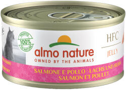 Almo Nature 70g 6x70g Almo Nature HFC lazac & csirke aszpikban nedves macskatáp