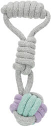 TRIXIE Trixie Junior csomózott labda kötéllel kiskutya játék, kb. 23cm