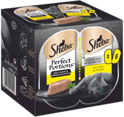 Sheba 96x37, 5g Sheba Perfect Portions Csirke pástétomban nedves macskatáp