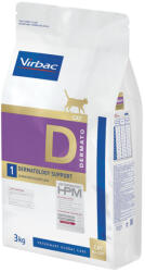 Virbac 2x3kg Virbac Veterinary HPM Cat Dermato D1, száraz macskatáp