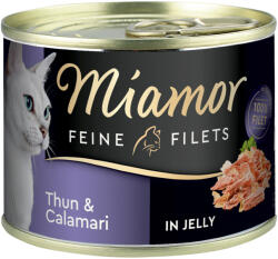 Miamor Miamor finom filék gazdaságos csomag 12 x 185 g - Tonhal & tintahal aszpikban