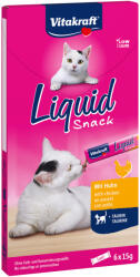 Vitakraft 24x15g Vitakraft Cat Liquid macskasnack csirke & taurin