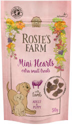  Rosie's Farm 3x50g Rosie's Farm Snacks Puppy & Adult "Mini Hearts" bárány kutyasnack