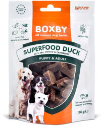 Scholtus 120g Boxby Dog Snacks Superfood kacsával, borsóval és áfonyával kutyasnackek 120g Boxby Dog Snacks Superfood kacsával, borsóval és áfonyával kutyasnackek