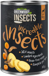 Greenwoods 6x375g Greenwoods Insects rovar, burgonya & sárgarépa nedves kutyatáp