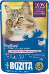 Bozita 12x85g Bozita pulykafalatok aszpikban Sterilised nedves macskatáp