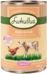Lukullus 24x400g Lukullus Junior nedves kutyatáp-csirke & borjú