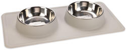 Karlie Karlie Diner Set Silikon Dex 2 tál szilikon alappal kutyáknak, 2x350ml, világosszürke