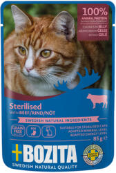 Bozita 12x85g Bozita marhafalatok aszpikban Sterilised nedves macskatáp