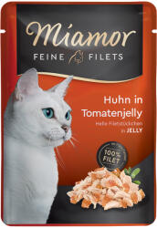 Miamor 24x100g Miamor Feine Filets aszpikban nedves macskatáp - Csirke & paradicsom