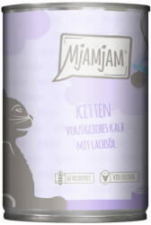  MjAMjAM 6x400g MjAMjAM Kitten - Finom borjú lazacolajjal nedves macskatáp
