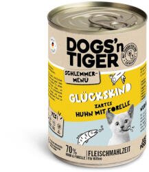 Dogs'n Tiger 6x400g Dogs'n Tiger ínyenc menü Csirke & pisztráng I Kitten nedves macskatáp