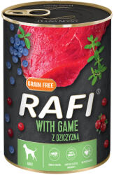 RAFI 24x400g Rafi Adult Szarvas, fekete- & vörös áfonya nedves kutyatáp