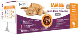 Iams 48x85g IAMS Advanced Nutrition Adult Land & Sea Mix aszpikban nedves macskatáp