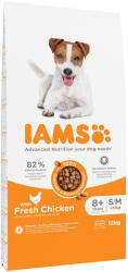 Iams 12kg IAMS Advanced Nutrition Senior Small & Medium Dog csirke száraz kutyatáp