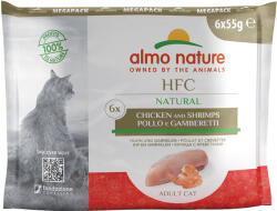 Almo Nature 12x55g Almo Nature HFC aszpikban csirke & garnéla nedves macskatáp