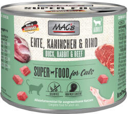 MAC's 6x200g MAC´s Cat Adult Kacsa, nyúl & marha nedves macskatáp