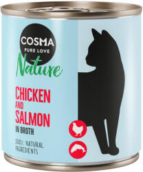 Cosma 12x80g Cosma Nature csirke & lazac nedves macskatáp