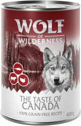 Wolf of Wilderness 6x400g Wolf of Wilderness Adult 'Triple Taste' Canada - marha, pulyka, tőkehal nedves kutyatáp