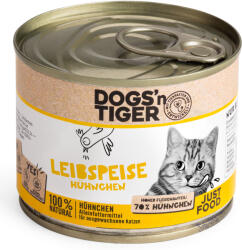  Dogs'n Tiger 6x200g Dogs'n Tiger Senior Cat Leibspeise csirke nedves macskatáp - zooplus - 12 190 Ft